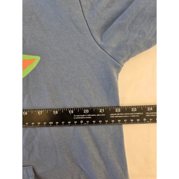 Lucasfilm STAR WARS Baby Yoda Hoodie Sweatshirt XXL-19 CURIOUS Blue Pullover - Picture 6 of 7